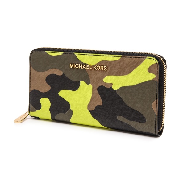 camo michael kors wallet